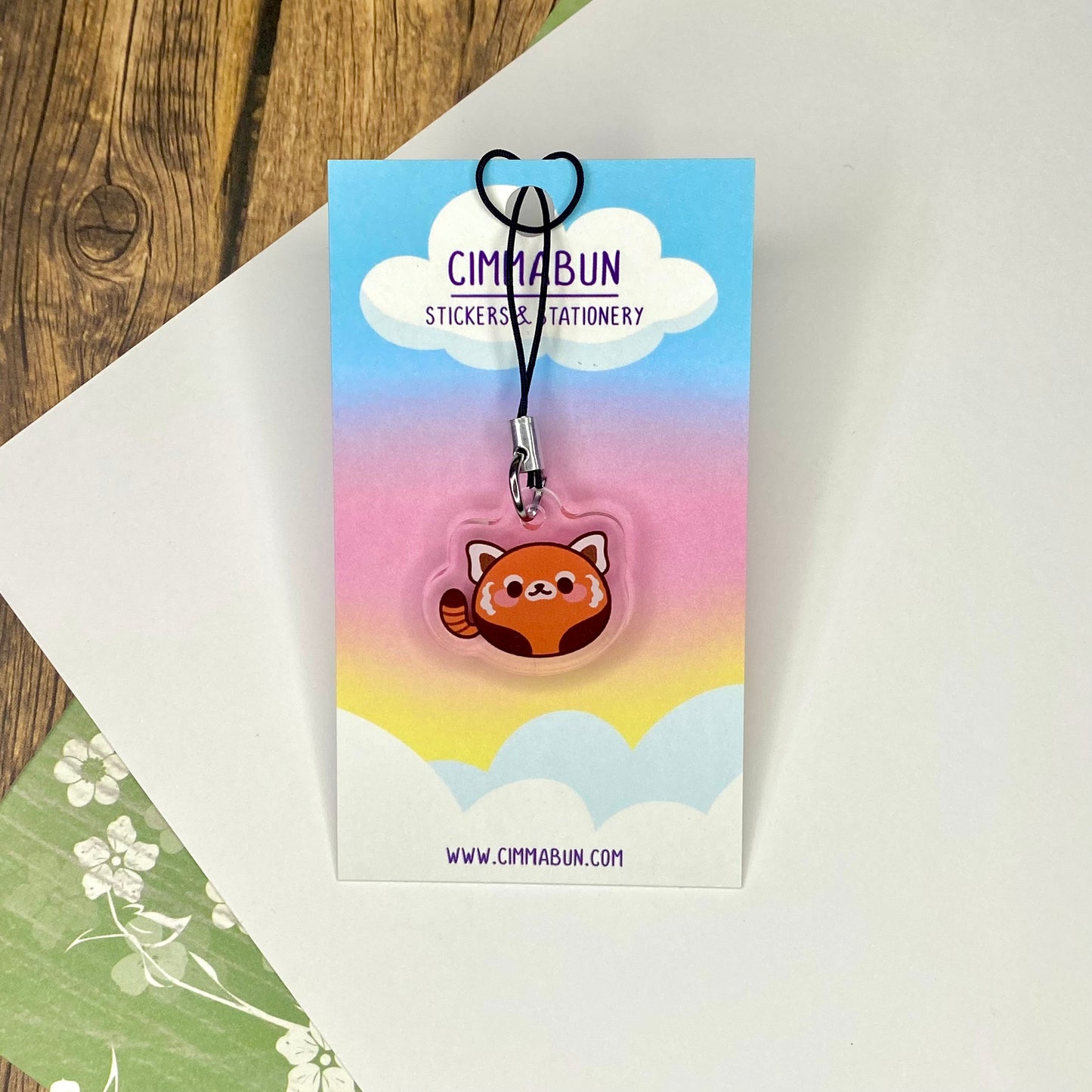 Red Panda Cute Mini Acrylic Charm