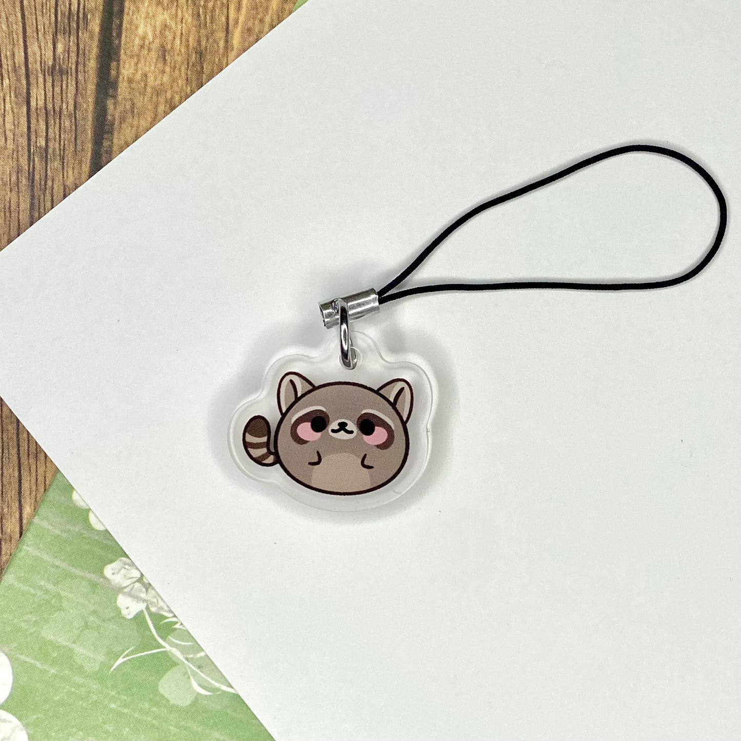 Raccoon Cute Mini Acrylic Charm