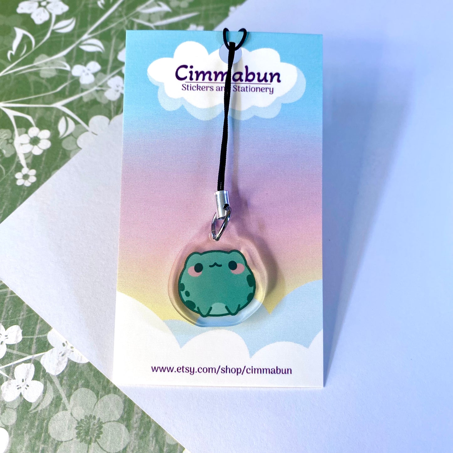 Green Frog Cute Mini Acrylic Charm