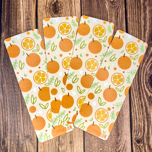 Orange Pattern Cute Bookmark