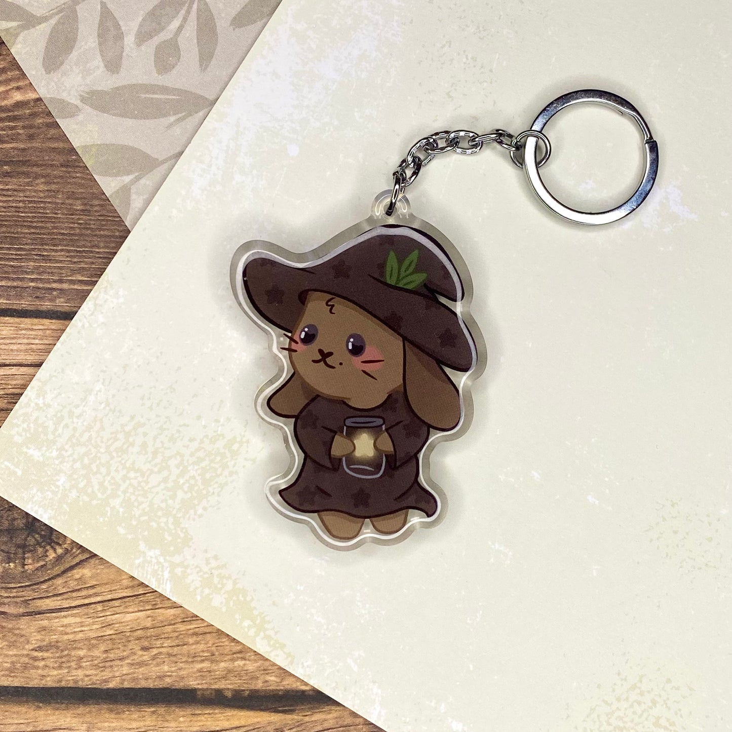 Witch Bunny Cute Acrylic Keychain