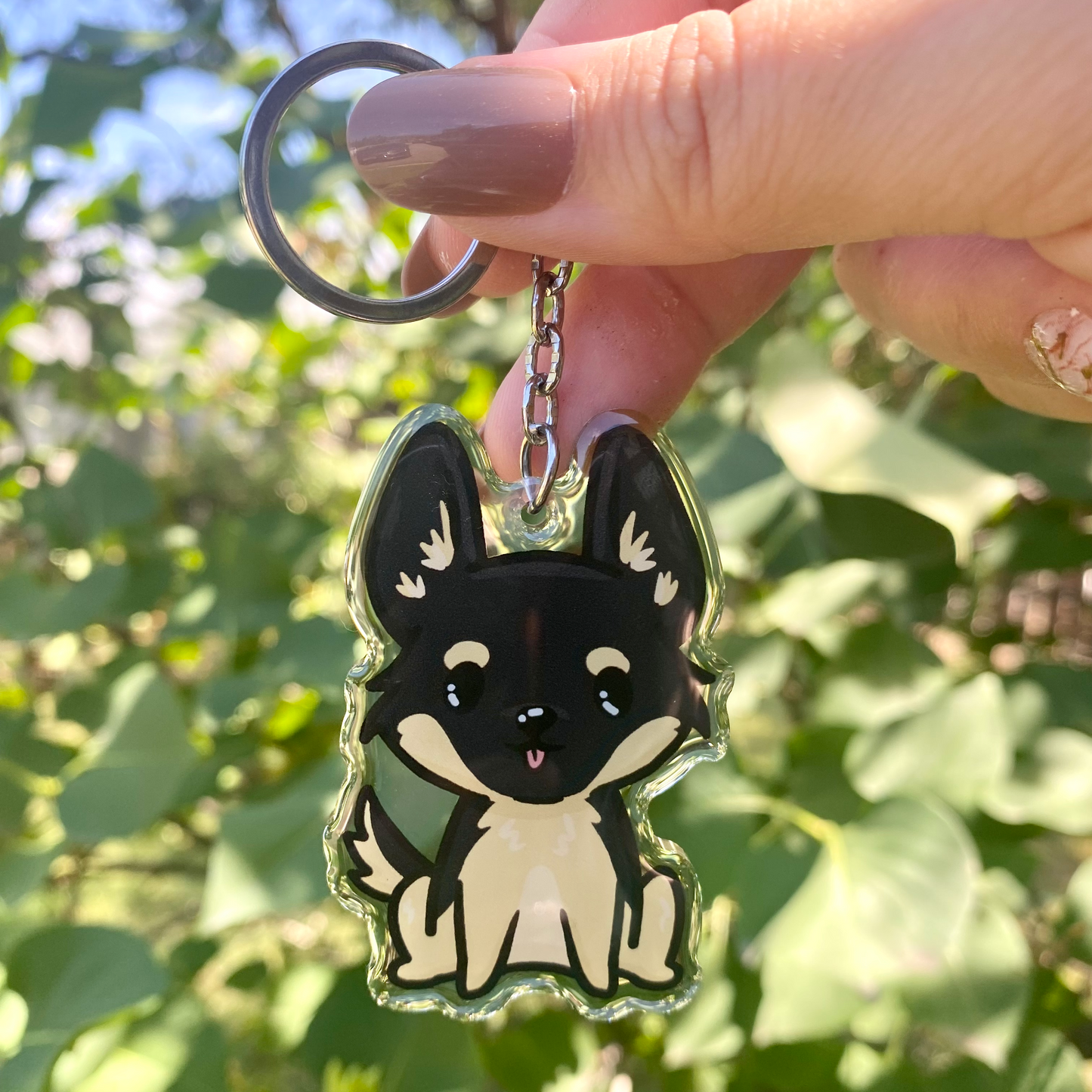 German Shepherd Dog Cute Acrylic Keychain