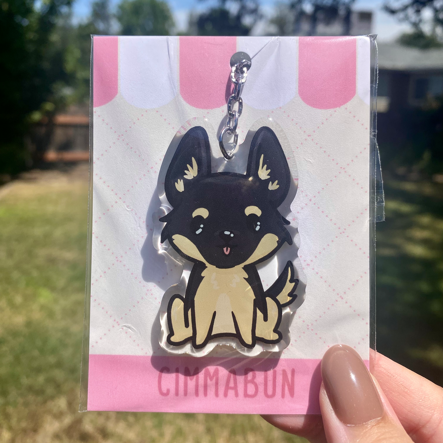 German Shepherd Dog Cute Acrylic Keychain