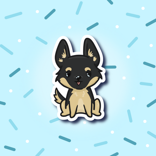 German Shepherd Dog Cute 3" Vinyl Sticker