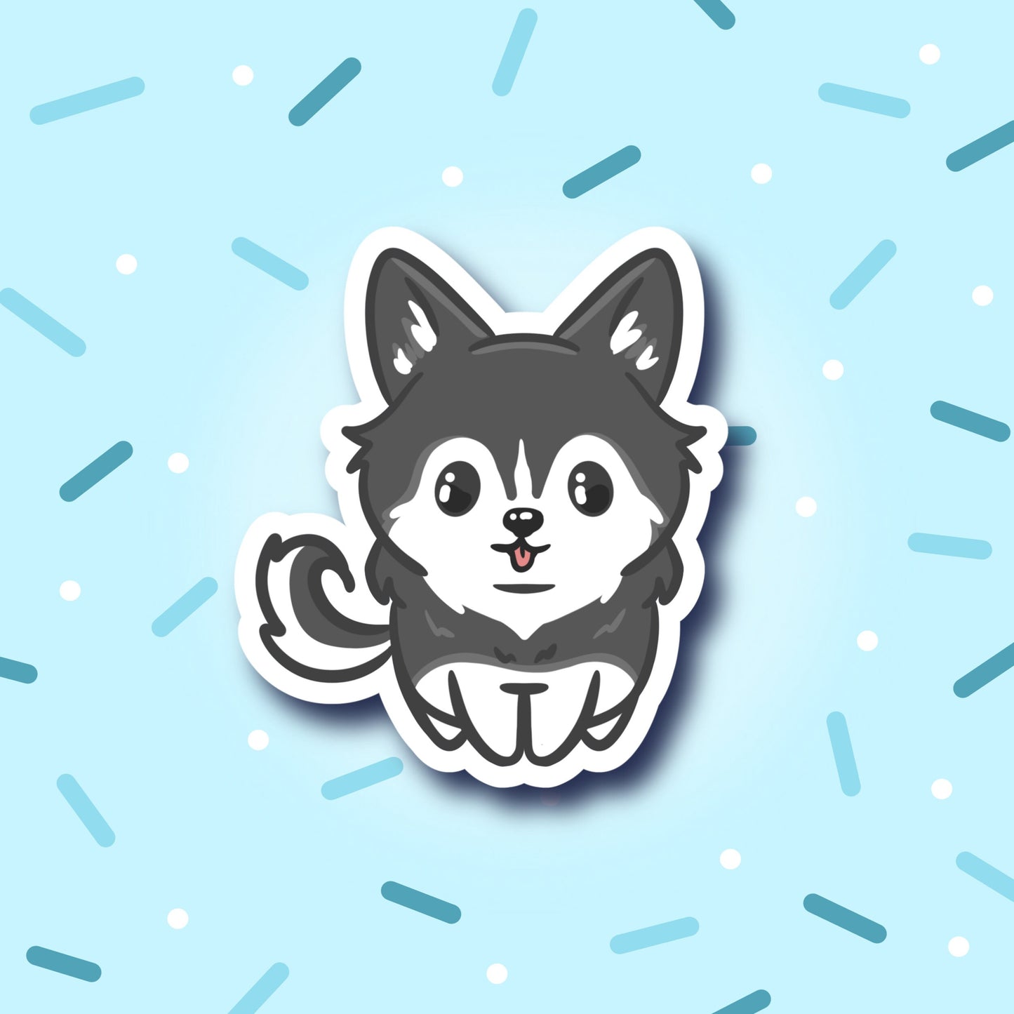 Husky Cute 3" Vinyl Sticker