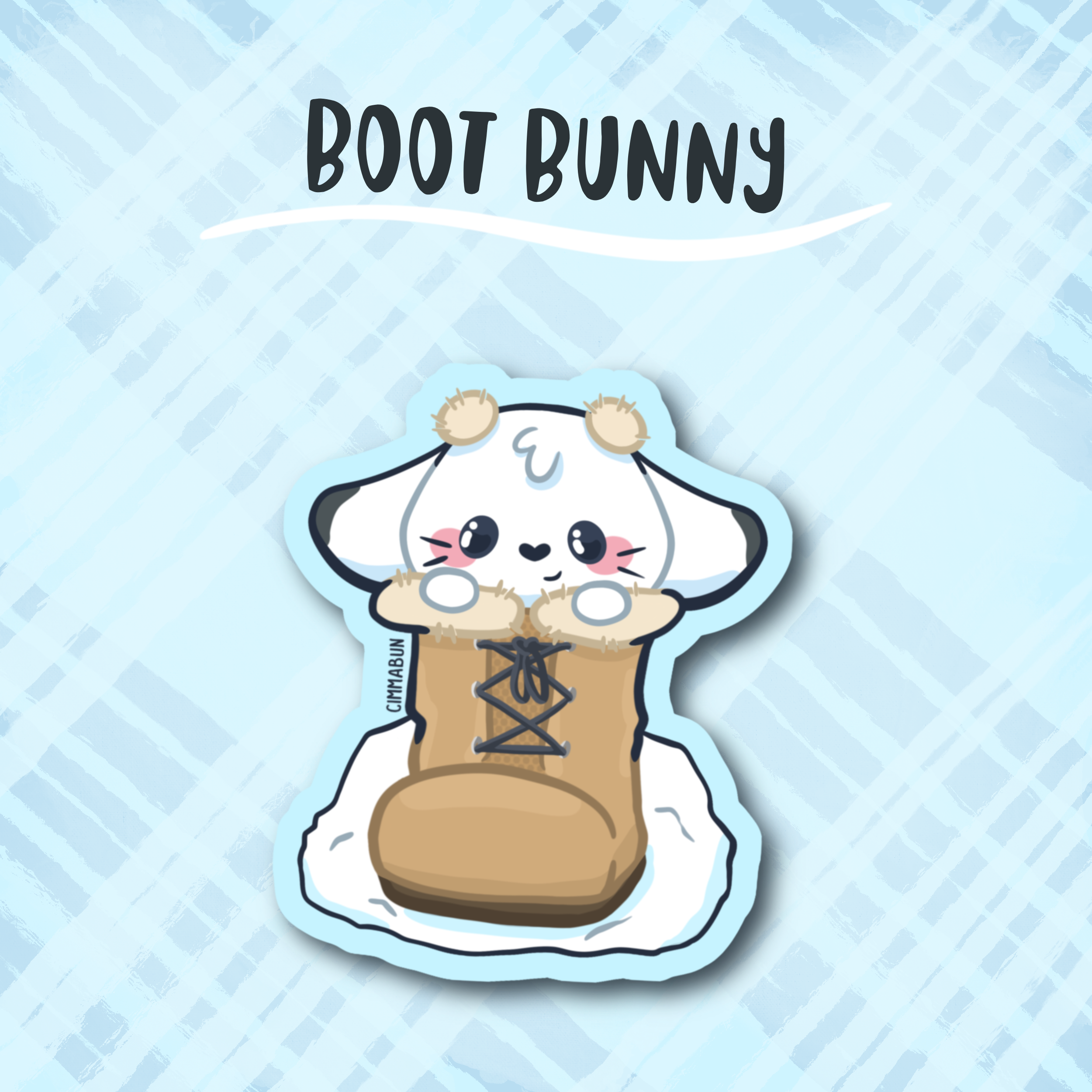 Snow Boot Bunny 2.5” Cute Vinyl Sticker – Cimmabun