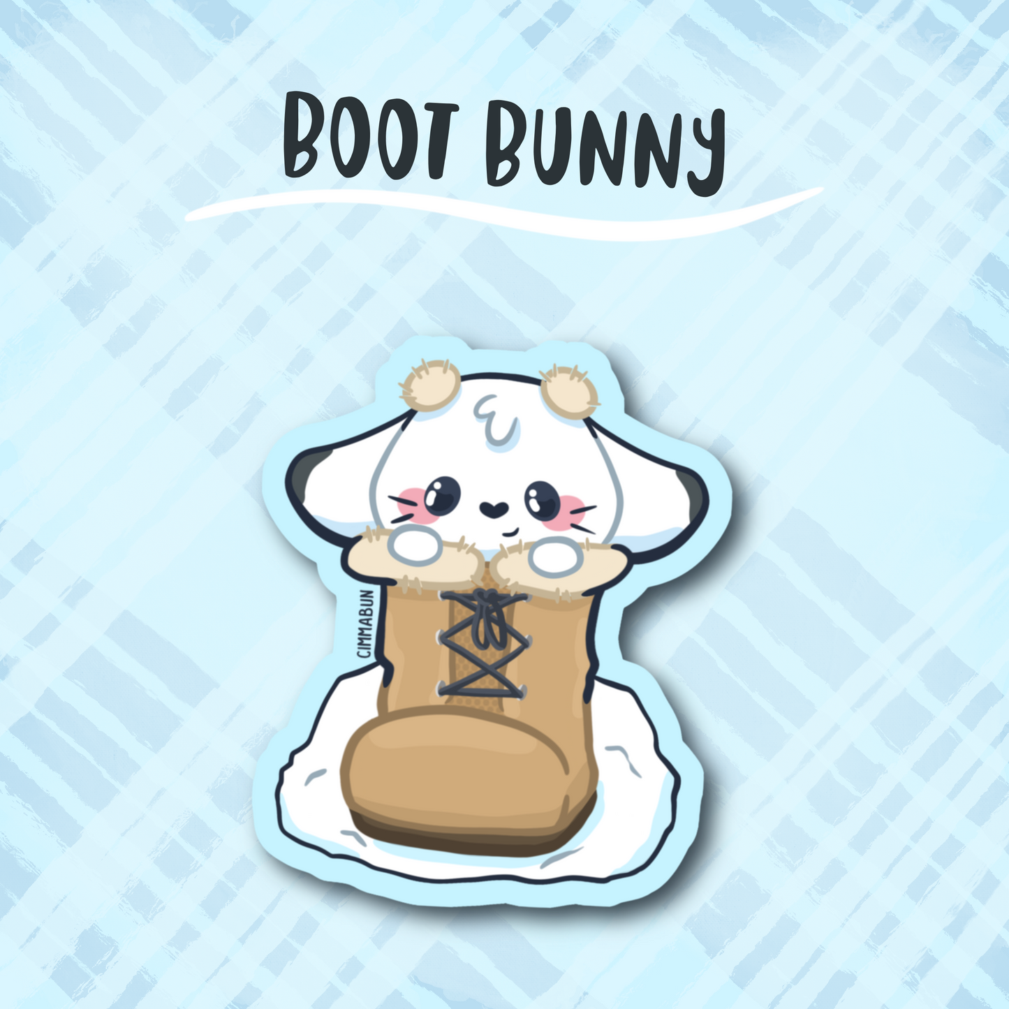 Snow Boot Bunny 2.5” Cute Vinyl Sticker