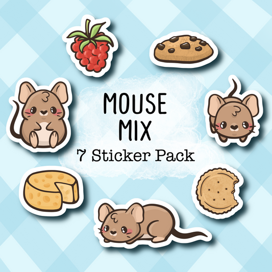 Mouse Mix Set of 7 Mini Stickers