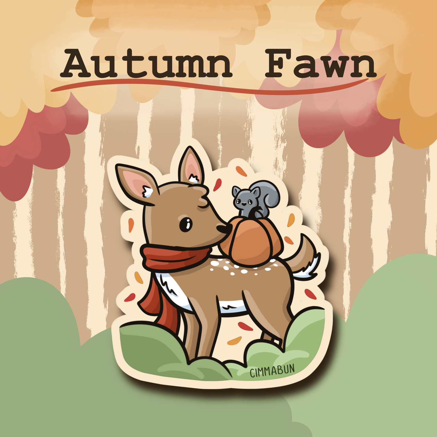 Autumn Fawn 2.5” Cute Vinyl Sticker