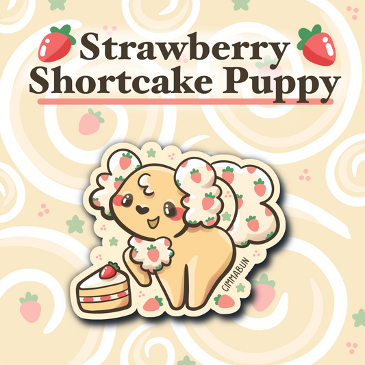 Strawberry Shortcake Puppy Dog 2.7” Cute Vinyl Sticker