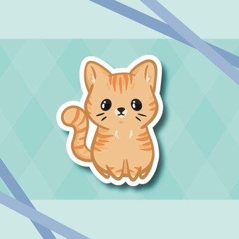 Shorthair Cat 2.7” Cute Vinyl Stickers