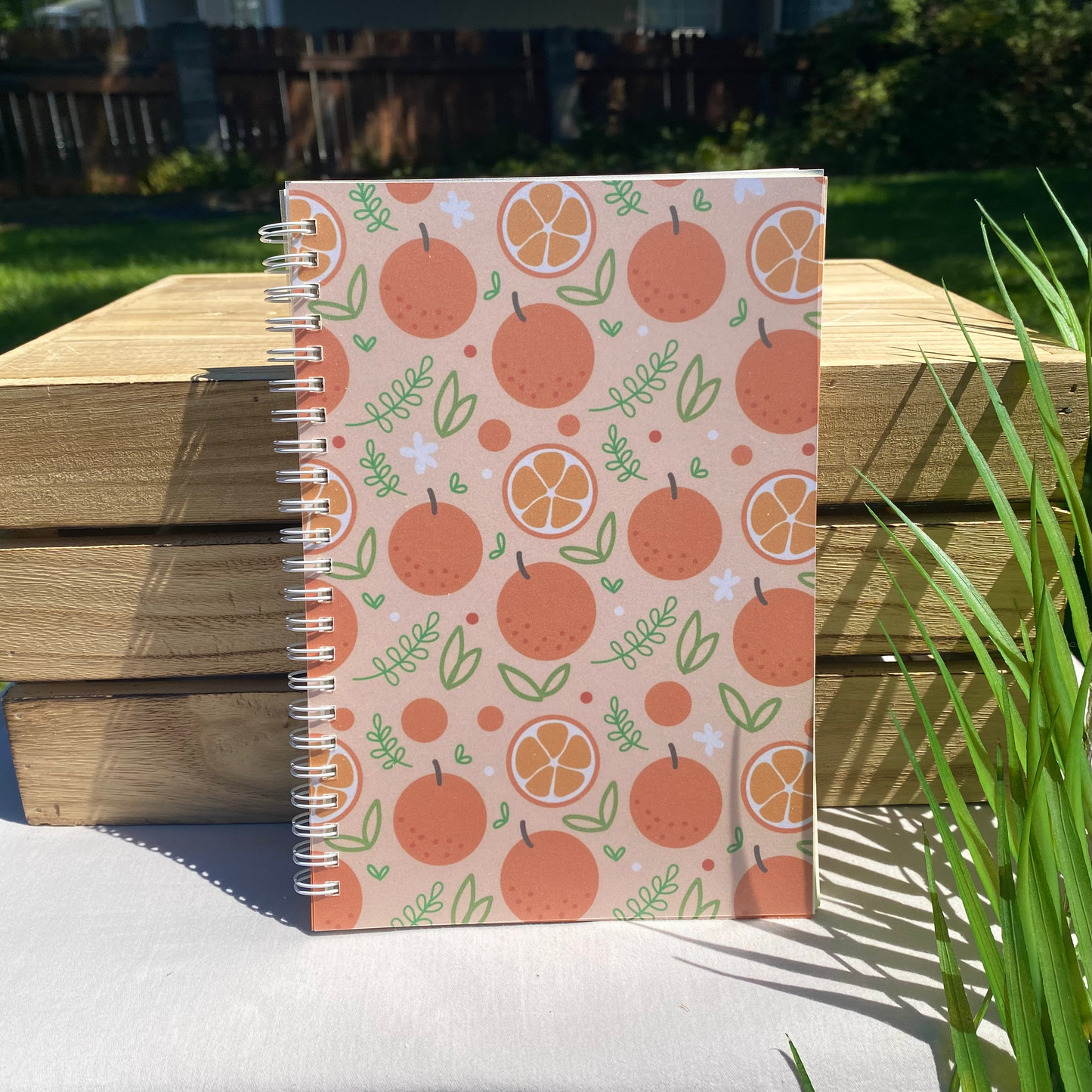 Cute Orange Spiral-bound Notebook (200 pages / 100 sheets)