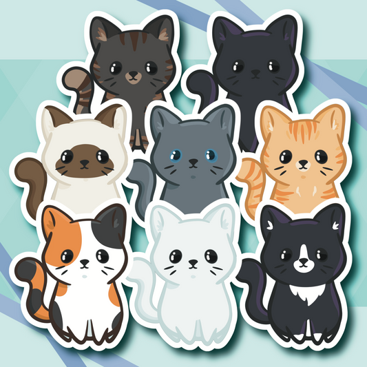 Shorthair Cat 2.7” Cute Vinyl Stickers