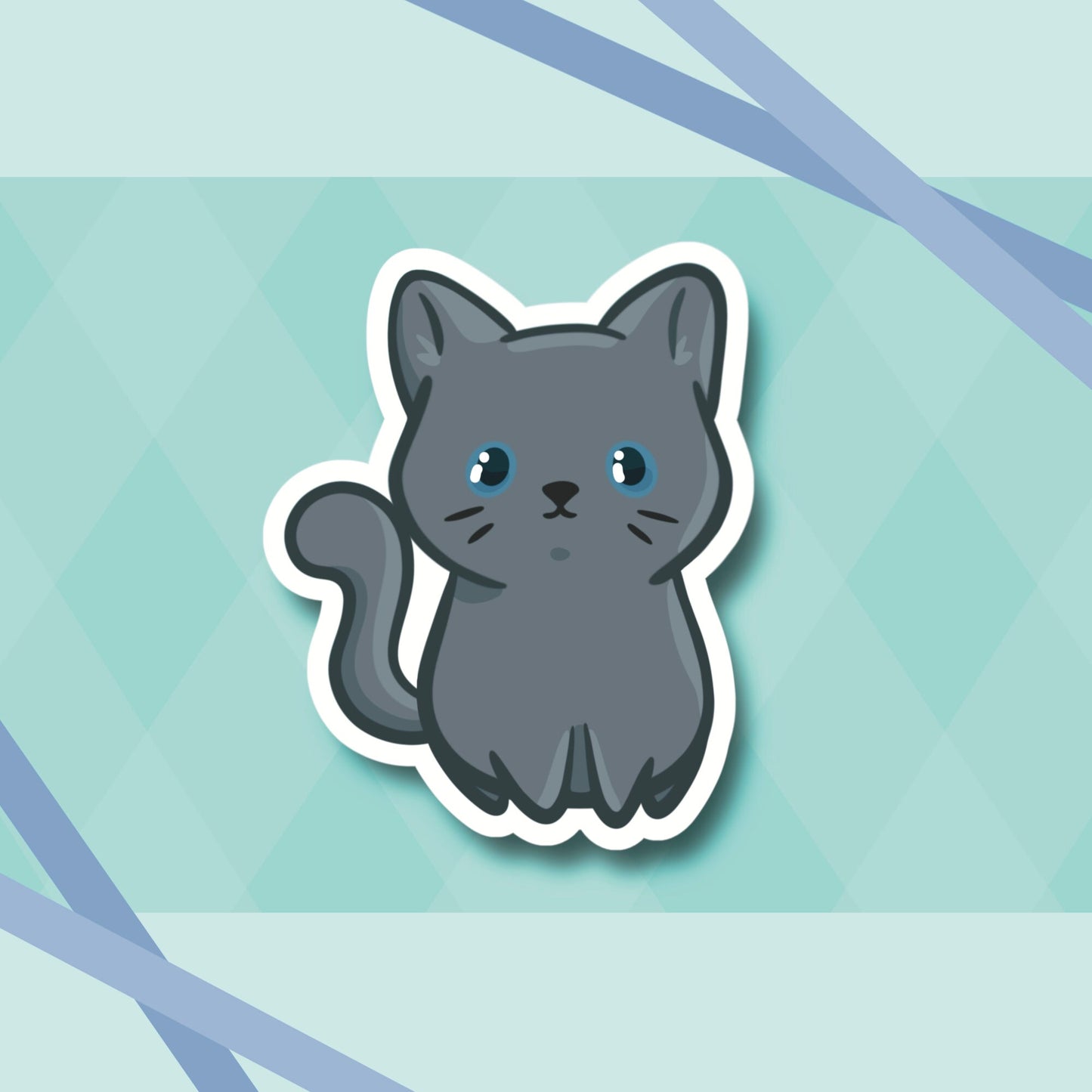 Shorthair Cat 2.7” Cute Vinyl Stickers