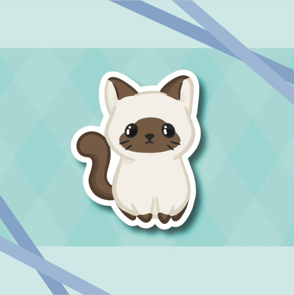 Shorthair Cat 2.7” Cute Vinyl Stickers