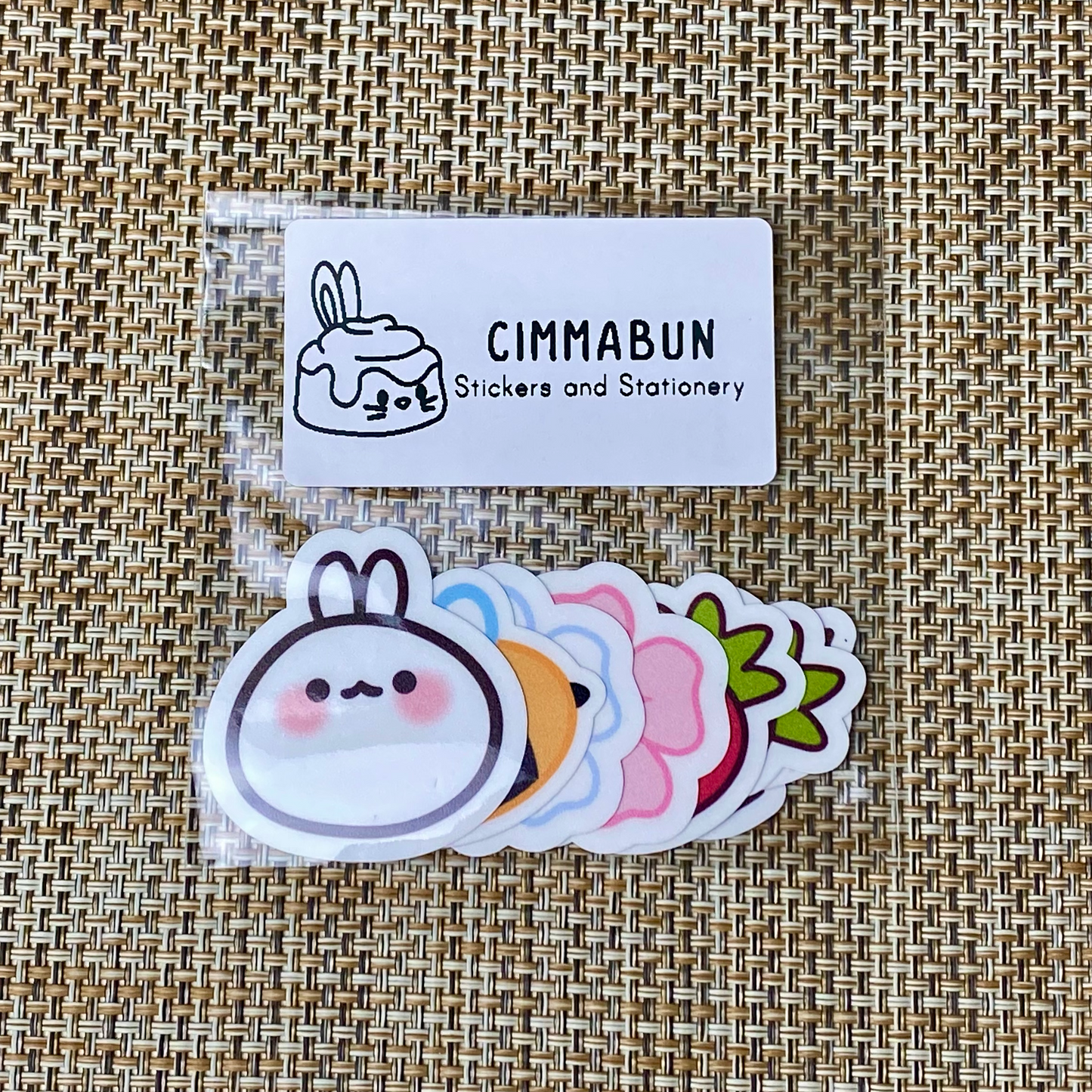 Spring Mix Set of 8 Mini Stickers (Bao Bun Bunny)