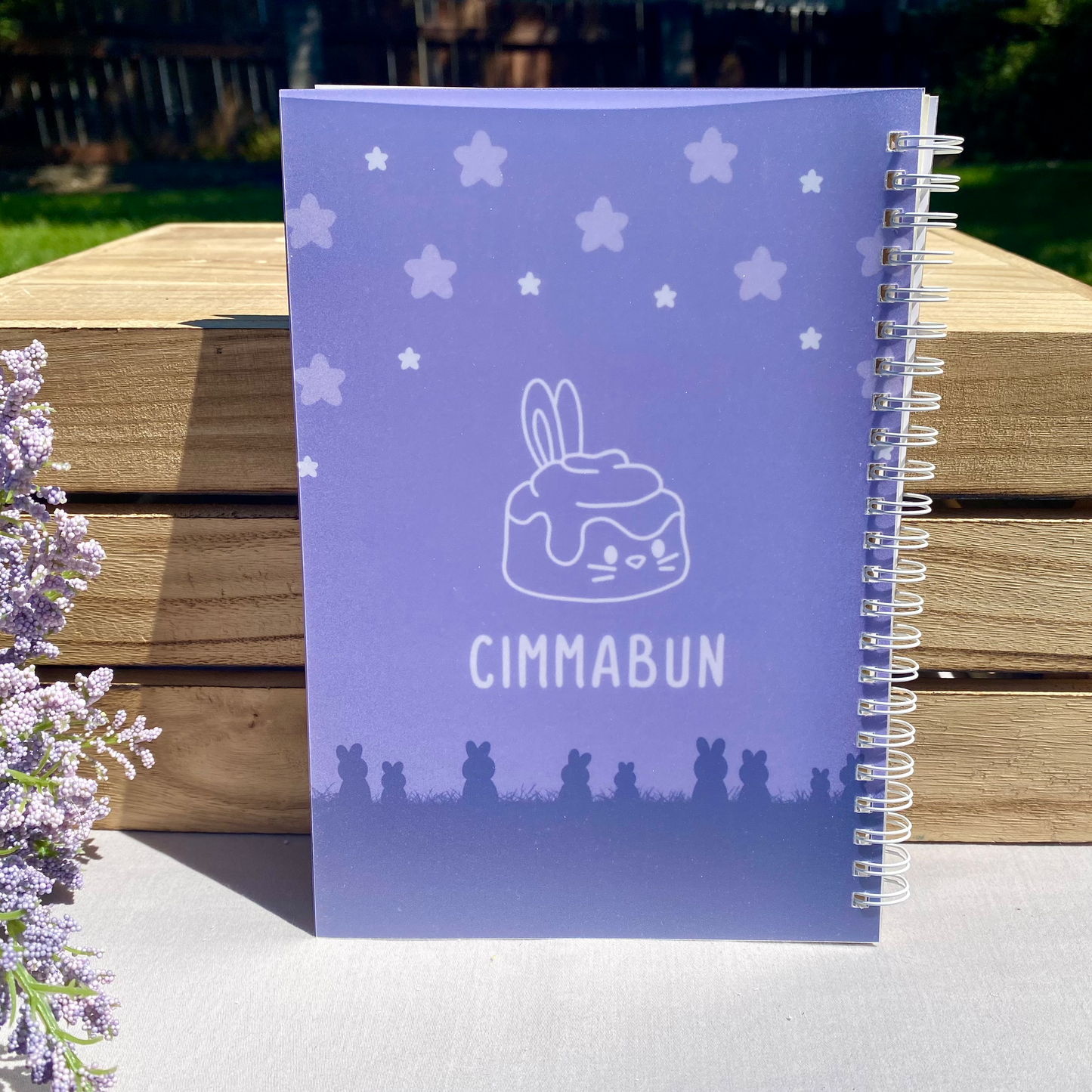 Stargazing Bunnies Cute Spiral-bound Reusable Sticker Book (100 pages / 50 sheets)