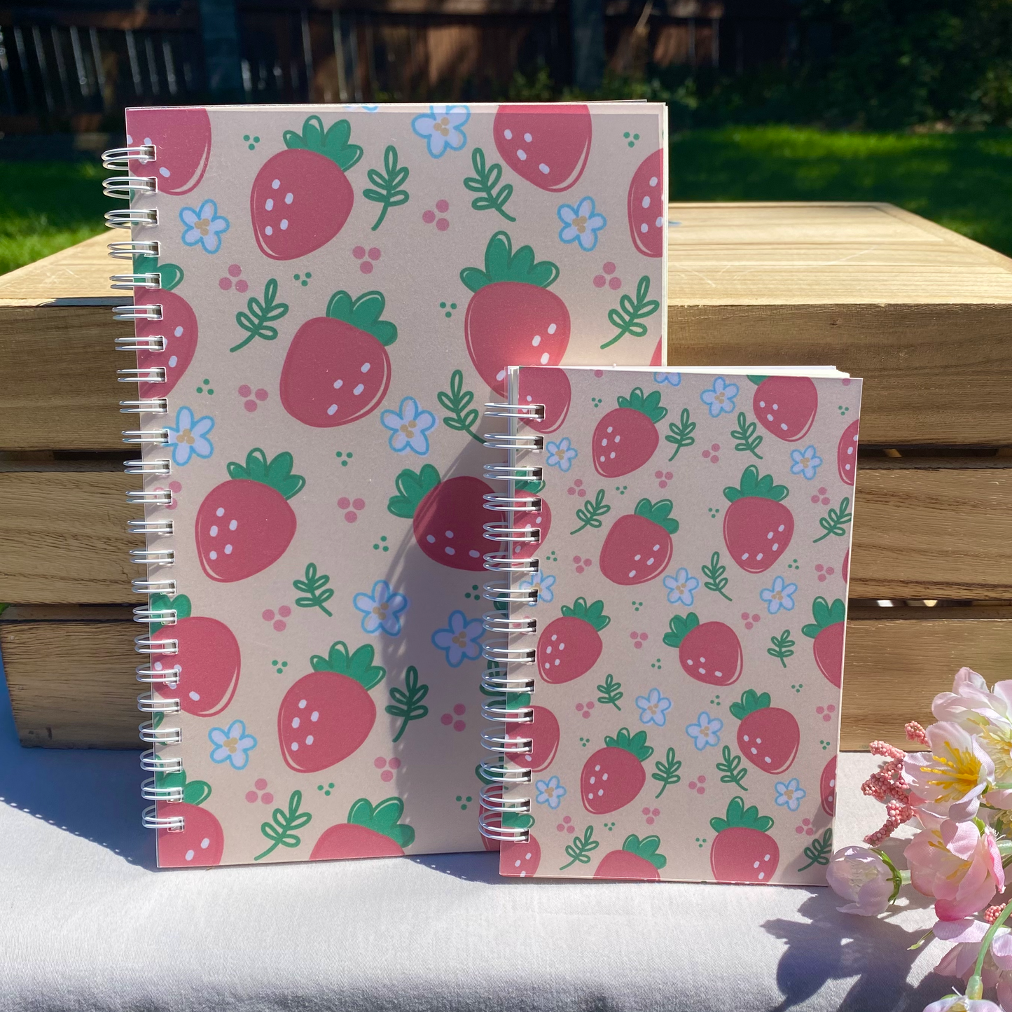 Cute Strawberry Spiral-bound Notebook (200 pages / 100 sheets)